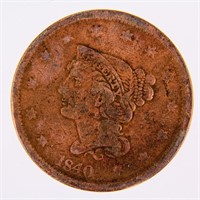Coin 1840 Large Cent Good