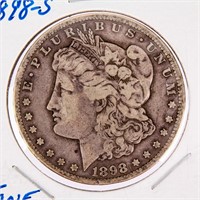 Coin 1898 S Morgan Silver Dollar Fine