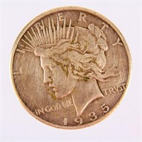Coin 1935 P Peace Dollar VF