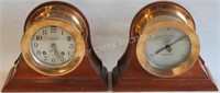 CHELSEA BRASS SHIPS CLOCK, 5 3/4" DIA. TOGETHER