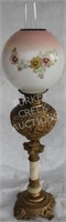 19TH C. GONE WITH THE WIND LAMP, ORIGINAL BURNER