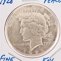 Coin 1928 Peace Dollar Key Date Graded Fine