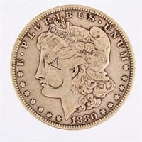 Coin 1880 P Morgan Silver Dollar VF Details