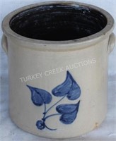5 GALLON CROCK WITH IVY DESIGN, CHIPS TO RIM,