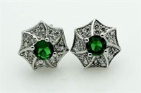 Stunning Emerald Vintage Style Earrings