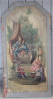 EARLY 20TH C. PAINTING ON PLYWOOD, ASIAN SCENE 58
