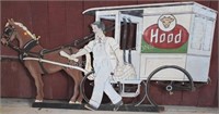 LARGE CUT OUT ARTIST BOARD DISPLAY OF HORSE DRAWN