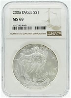2006 MS68 American Eagle Silver Dollar