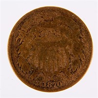Coin 1870 United States 2 Cent Copper in Good