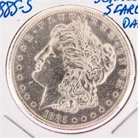 Coin 1885-S Morgan Silver Dollar AU