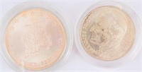 Coin 2 Silver Coins / Medals Half Dollar & Crown