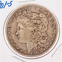 Coin 1901 S Morgan Silver Dollar VF