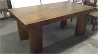Wood table 39 1/2 inches X 69" inches