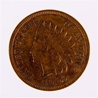 Coin 1909 S Indian Head Cent AU