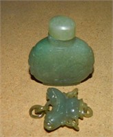 Jade Snuff Bottle & Small Handmade Trinket