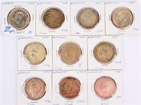 Coin Mixed Lot Silver World Coins (Crowns) 10 Coin