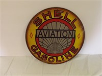 Shell Metal Aviation Gasoline Metal Sign 10x10