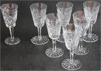 LOT OF 5 WATERFORD GOBLETS, 5 1/2" H, NO DAMAGE