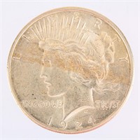 Coin 1924 S Peace Silver Dollar Choice BU