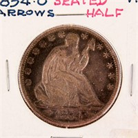 Coin 1854-O Seated Half Dollar W/ Arrows Very Fine