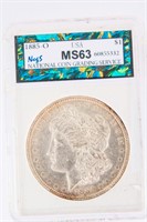 Coin 1885 O Morgan Silver Dollar Certified MS63