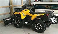 2013 650 Can-Am ATV with snow plow