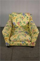 Yellow Floral Arm Chair