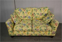 Yellow Floral Love Seat