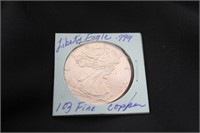 Liberty Eagle copper coin
