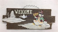 Penguin Hanging Welcome Sign