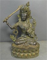Patinated Bronze Hindu Deity
