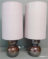 Pair Modern Ceramic Lamps