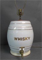 Whiskey Porcelain Barrel as Lamp