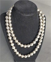 Silver Ball Bead Necklace