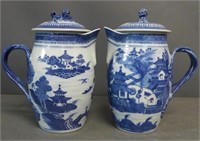Pair Antique Nanking Cider Jars