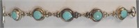 Sterling Silver & Turquoise Toggle Bracelet