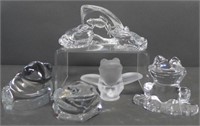 Collection of Signed Glass & Crystal Frogs