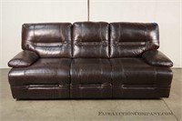 3 Seat Leather Reclining Sofa