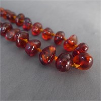 Vintage Graduated Amber Bead Necklace