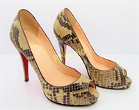 Christian Louboutin Very Prive Snakeskin Pumps