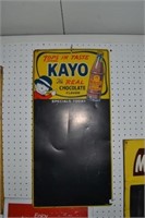 Vintage Kayo Menu Board Sign