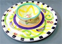 Vicki Carroll Razzle Dazzle Chip & Dip Plate