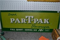 Vintage Par-T-Pak Beverages Sign