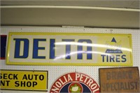 Vintage Delta Tire Sign