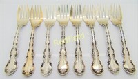 8 Gorham Strasbourg Sterling Silver Salad Forks