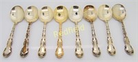 8 Gorham Strasbourg Sterling Chocolate Spoons