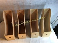 Set of Four wooden Magazine Holders
