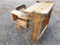 Solid wood vintage child's desk- folds up