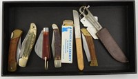 (8) knives to include; Camillus Chan-nel-lock