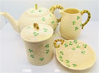 Belleek China 7th Mark Shamrock Pattern